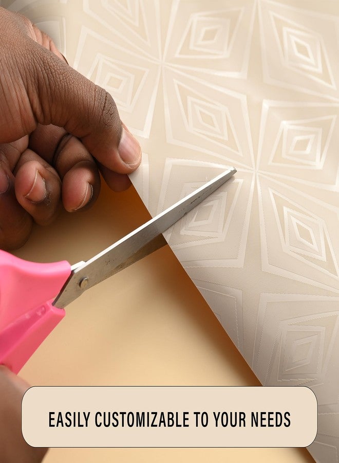 RichAxis Multi-Purpose Shelf Mats Roll - Fridge Liners, Kitchen Shelf Covers, Cupboard Sheets for Wardrobe & Drawers (Beige, 45X500) - Image 4